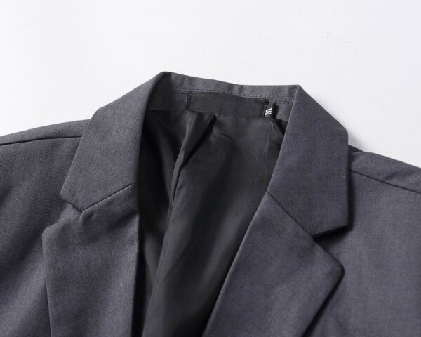 Designer Black 3-Piece Men's Suit - Burberry Style ( Black, Maroon, Navy Blue & Gray) - Image 8