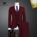 Designer Three Piece Men's Suit - Armani Style ( Navy Blue, Maroon, Black & Gray)