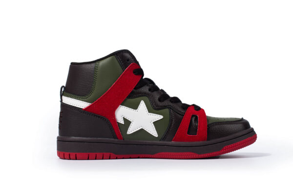 BAPE STA 93 Hi Olive Green - Streetwear High-Top Sneakers. - Image 3