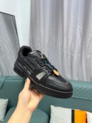 Louis Vuitton LV Trainer Black Perforated Sneakers