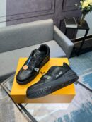 Louis Vuitton LV Trainer Black Perforated Sneakers