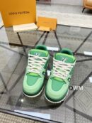 Louis Vuitton LV Trainer Green Sneakers.