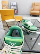 Louis Vuitton LV Trainer Green Sneakers.