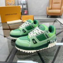 Louis Vuitton LV Trainer Green Sneakers.