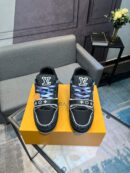 Louis Vuitton LV Trainer Monogram Eclipse with Blue Accents