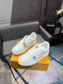 Louis Vuitton LV Trainer White Pearlized Sneakers