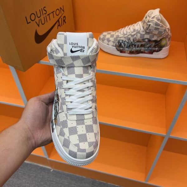 Louis Vuitton x Nike Air Force 1 Mid Graffiti Sneakers - Image 8