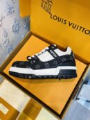 Louis Vuitton LV Trainer Monogram Black White Sneakers - Luxury Designer Shoes