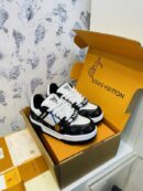 Louis Vuitton LV Trainer Monogram Black White Sneakers - Luxury Designer Shoes