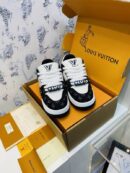 Louis Vuitton LV Trainer Monogram Black White Sneakers - Luxury Designer Shoes