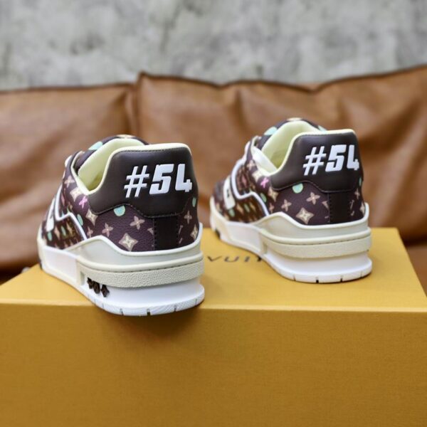 Louis Vuitton LV Trainer Monogram Brown Multicolor Sneakers. - Image 6