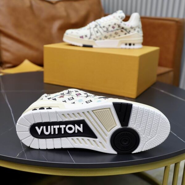 Louis Vuitton LV Trainer Monogram Cream Multicolor Sneakers. - Image 5