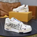 Louis Vuitton LV Trainer Monogram Cream Multicolor Sneakers.