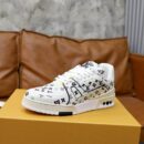 Louis Vuitton LV Trainer Monogram Cream Multicolor Sneakers.