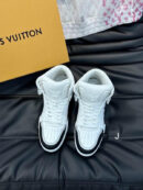 Men's Louis Vuitton LV Trainer 2 High Black White - Designer High-Top Sneakers