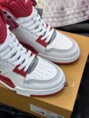 Men's Louis Vuitton LV Trainer 2 High Red White - Designer High-Top Sneakers