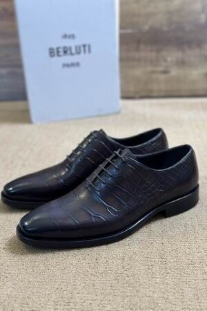 Berluti Alessandro Demesure Alligator Leather Oxfords