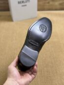 Berluti Black Crocodile Embossed Leather Penny Loafers