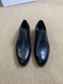 Berluti Black Leather Derby Brogue Shoes