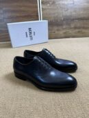 Berluti Black Leather Oxford Shoes with Subtle Patina
