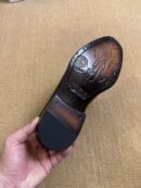 Berluti Brown Leather Oxford Shoes with Patina Finish