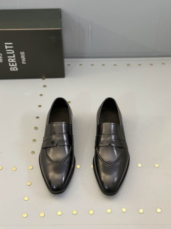Berluti Classic Men's Leather Penny Loafers - Image 10
