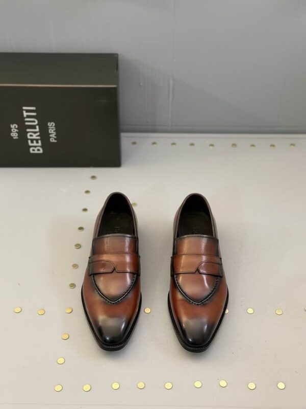 Berluti Classic Men's Leather Penny Loafers - Image 15