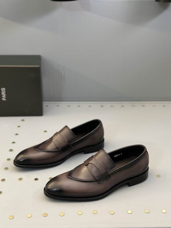Berluti Classic Men's Leather Penny Loafers - Image 4