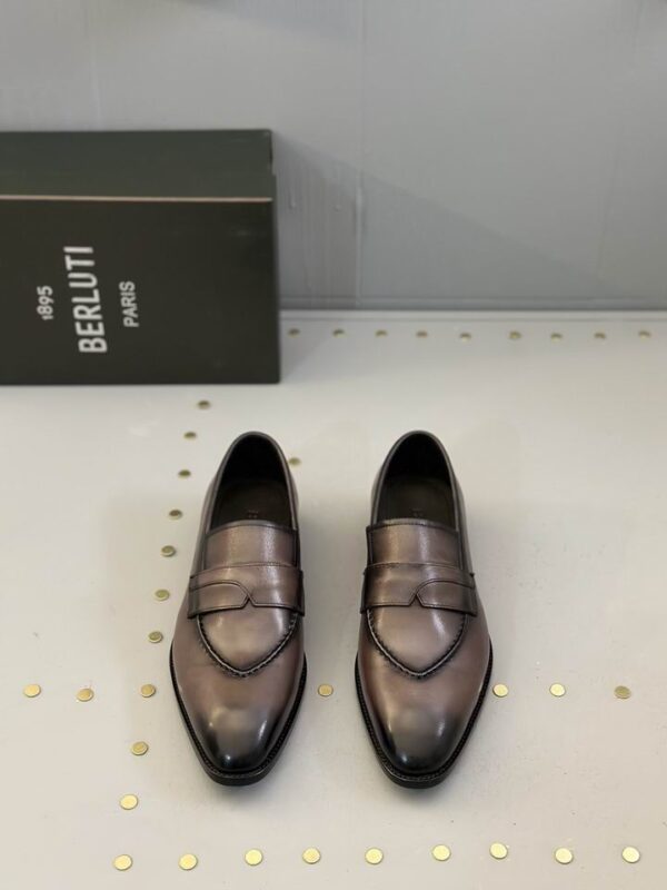 Berluti Classic Men's Leather Penny Loafers - Image 5