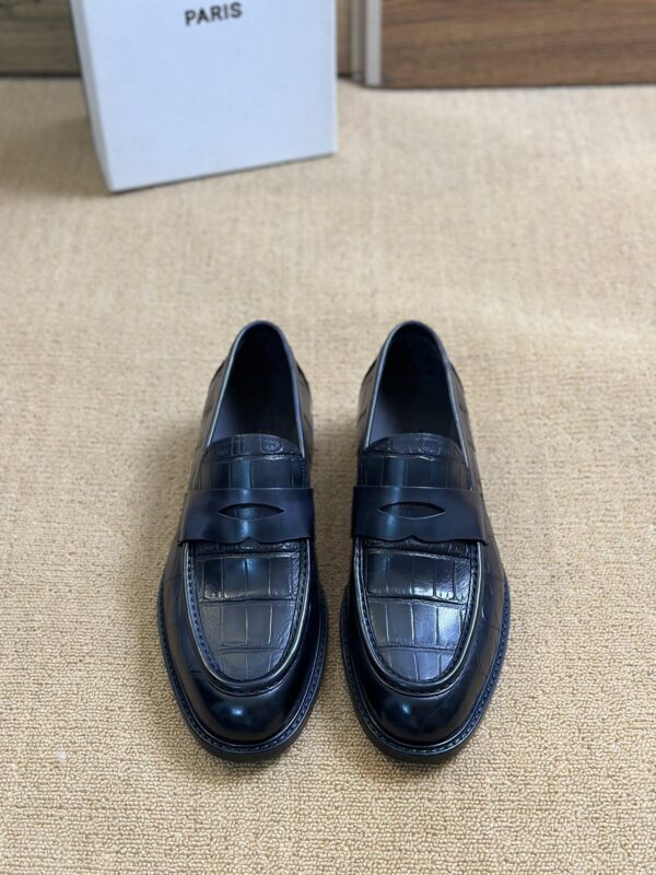Berluti Crocodile-Embossed Leather Loafers with Strap