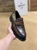 Berluti Crocodile-Embossed Leather Loafers with Strap