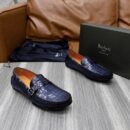 Berluti Crocodile-Embossed Leather Loafers with Strap & Buckle