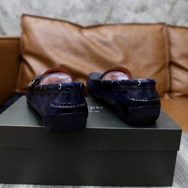 Berluti Crocodile-Embossed Leather Loafers with Strap & Buckle - Image 13