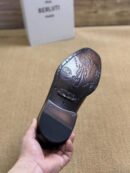 Berluti Crocodile Embossed Leather Oxford Shoes
