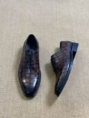 Berluti Crocodile Embossed Leather Oxford Shoes
