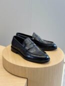 Berluti Crocodile Embossed Leather Penny Loafers