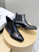 Berluti Men's Leather Chelsea Boots with Brogue Detail