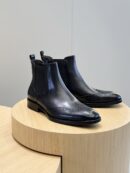Berluti Men's Leather Chelsea Boots with Brogue Detail