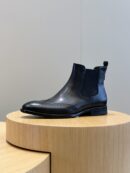 Berluti Men's Leather Chelsea Boots with Brogue Detail