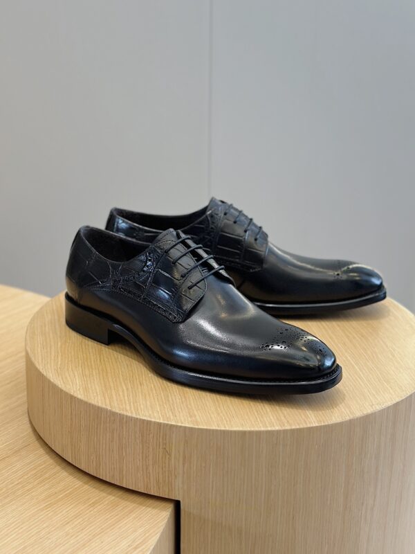 Berluti Men's Leather Derby Brogue Shoes - Image 2
