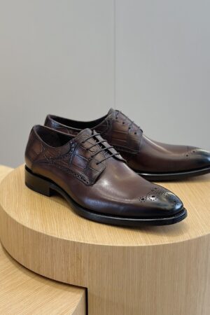 Berluti Men's Leather Derby Brogue Shoes