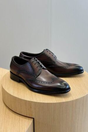 Berluti Leather Derby Brogue Shoes - Classic Wingtip
