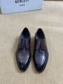 Berluti  Derby Brogue Shoes with Crocodile Embossed Toe Cap