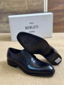 Berluti  Derby Brogue Shoes with Crocodile Embossed Toe Cap