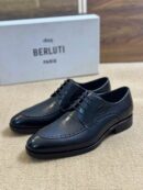 Berluti  Derby Brogue Shoes with Crocodile Embossed Toe Cap