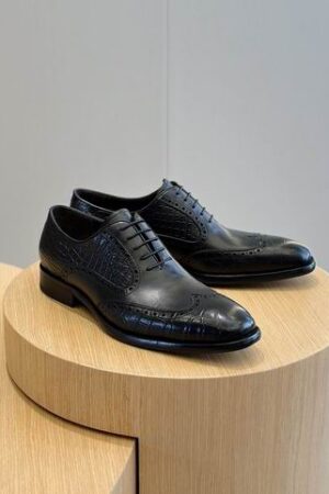 Berluti Leather Oxford Brogue Shoes