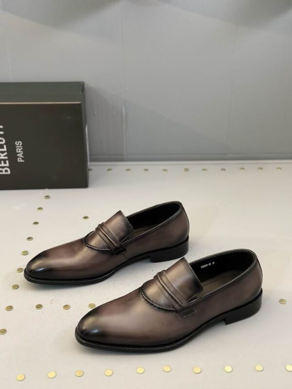 Berluti Men's Leather Slip-On Loafers - Luxurious Style - Image 8