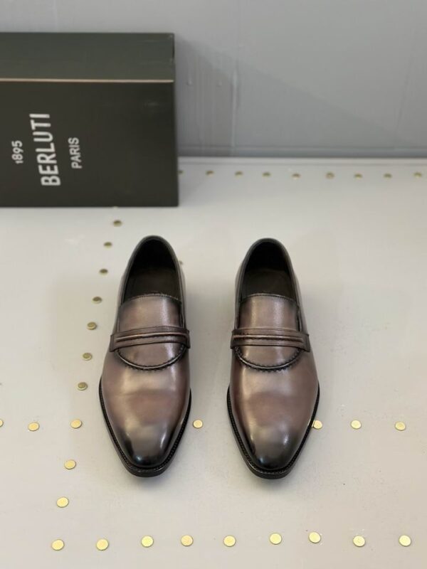 Berluti Men's Leather Slip-On Loafers - Luxurious Style - Image 2