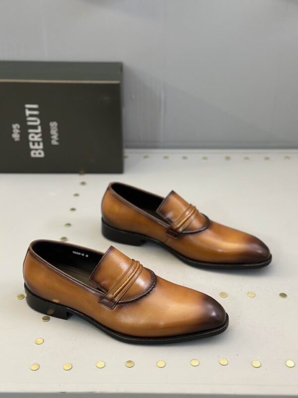 Berluti Men's Leather Slip-On Loafers - Luxurious Style - Image 3