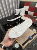 Berluti Minimalist Casual Black Leather Slip-On Sneakers
